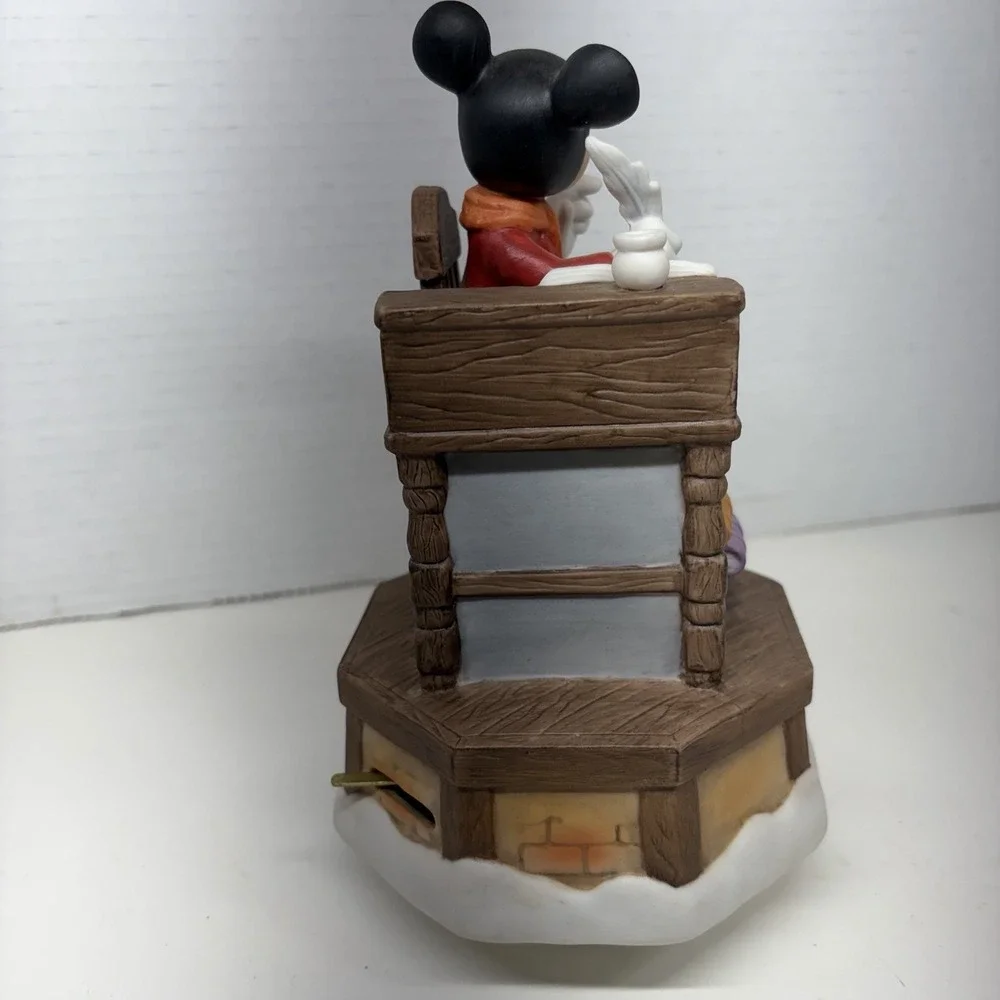 Disney Schmid Mickey‎ Mouse  Christmas Carol Music Box Figurine Not Working